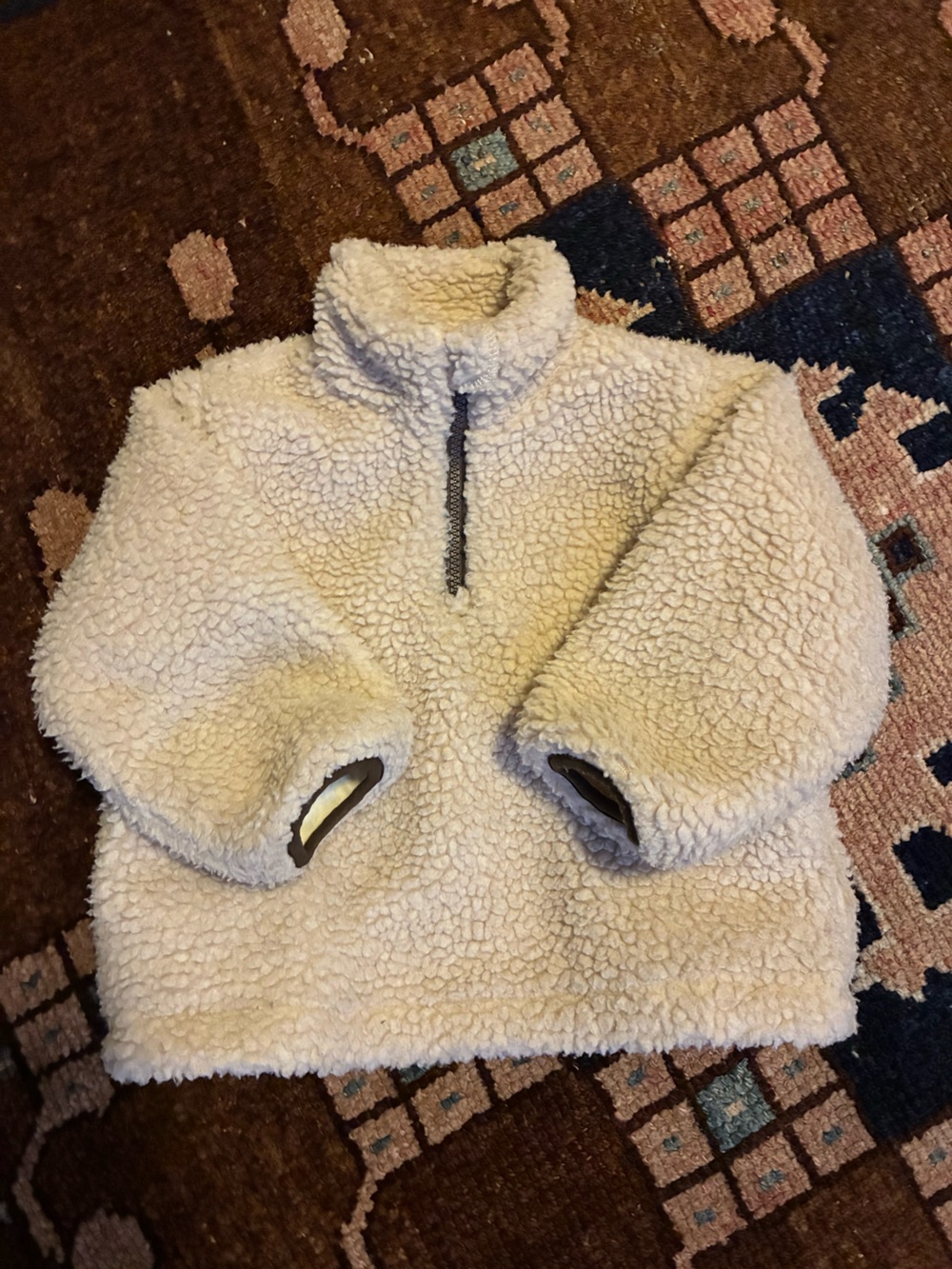 Sherpa Quarter Pullover - Cream